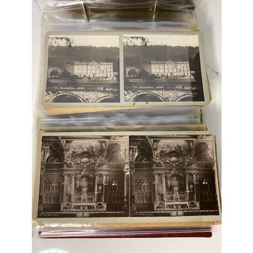 569 - Album of approximately 30 x Victorian Stereoview/stereoscopic photo's