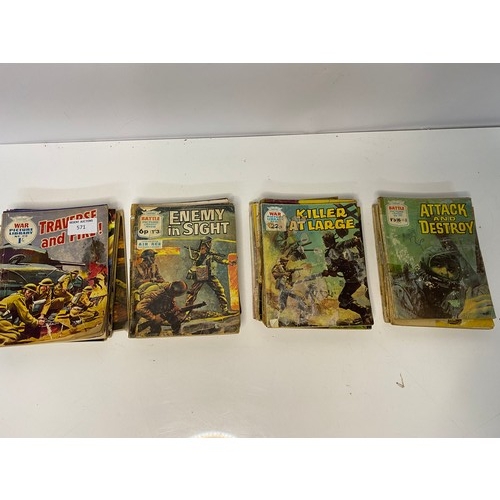 571 - Collection of pocket edition comics from Commando, War Picture Library and Battle