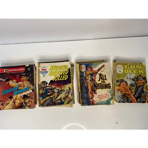 571 - Collection of pocket edition comics from Commando, War Picture Library and Battle