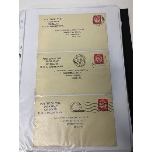 511 - 2 Albums of shipping first day covers, all sent from on board ships