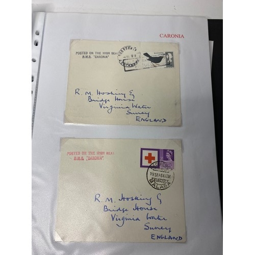 511 - 2 Albums of shipping first day covers, all sent from on board ships