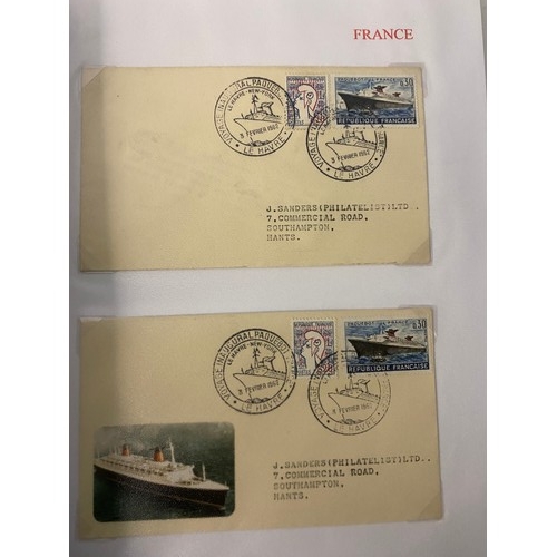 511 - 2 Albums of shipping first day covers, all sent from on board ships