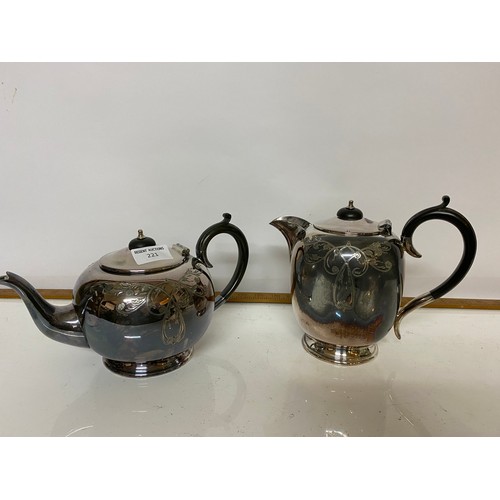 171 - A Civic 8244 EPNS teapot, water jug, milk jug and sugar bowl, made in Sheffield