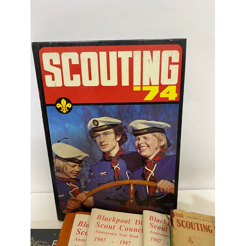 757 - Vintage 'Johnson Scout hat' size 57 also a selection of Boy Scout books