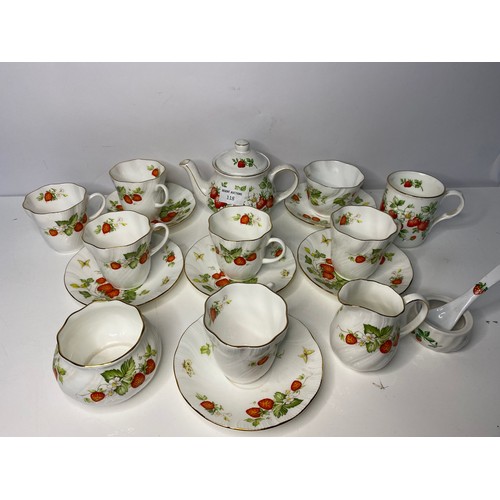 118 - Selection of cups and saucers, milk jug and sugar bowl teapot and preserve pot