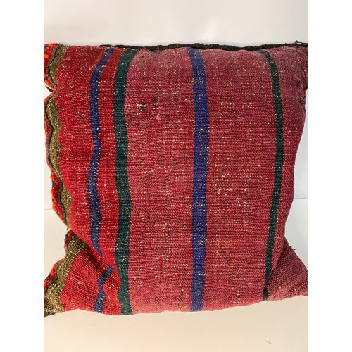 123 - Pair of vintage carpet cushions,