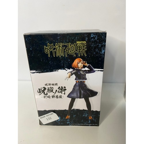 132 - 3 Banpresto JuJutsu Kaisen figures boxed as new.