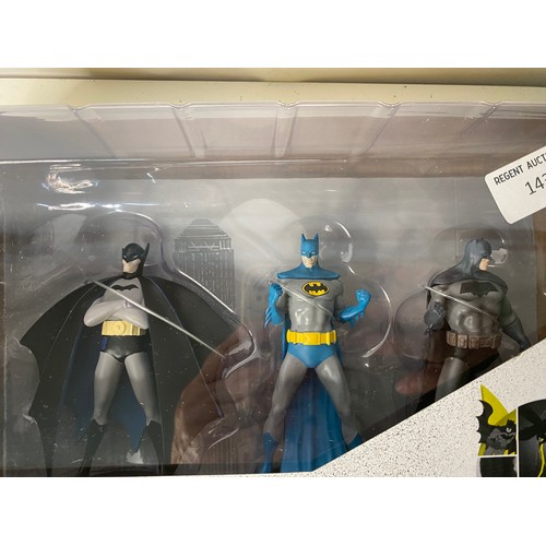 143 - DC Batman Decades set of 3 figures, boxed as new.