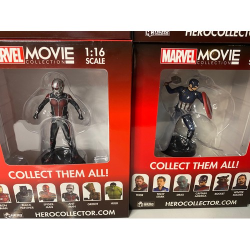 152 - Marvel Movie collection figures includes Winter Soldier, Nick Fury, Rocket, Captain America, Ant-Man... 