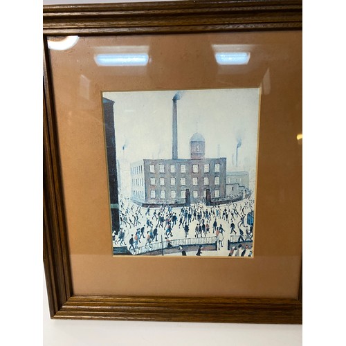 271 - Two Professionally framed Art Prints by L.S. Lowry one entitled Level Crossing and the other unnamed... 