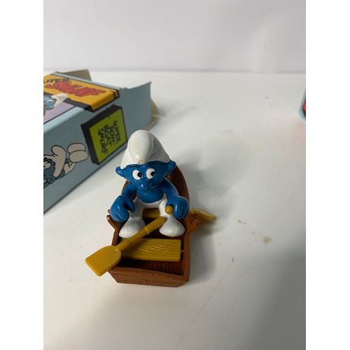 269 - Two Vintage Super Smurfs, boxed complete and in as new condition. Made by Peyo Schleich in 1981. 
Su... 