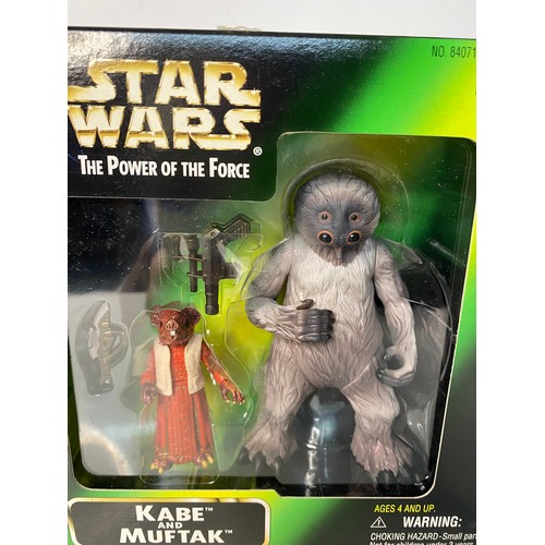 256 - Star Wars The Power of the Force Kabe and Muftak boxed complete. As new condition black box with whi... 