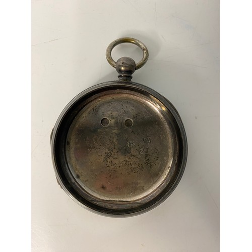 252 - Antique solid silver hallmarked gents pocket watch case, 3oz/84g