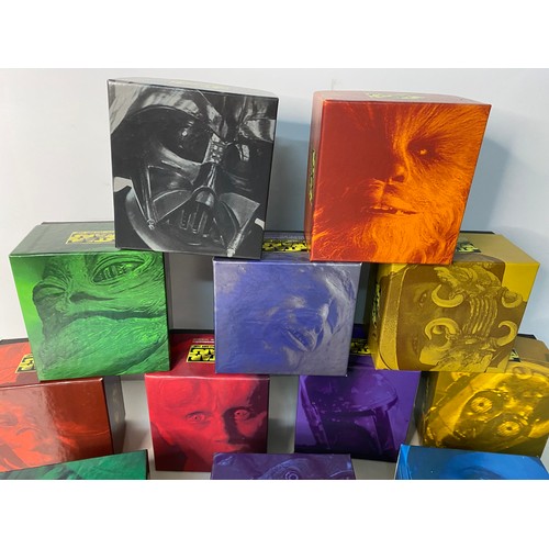 244 - 12 Star Wars CCG Official Tournament Storage boxes. All 12 different designs from characters in the ... 