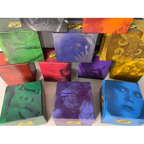 244 - 12 Star Wars CCG Official Tournament Storage boxes. All 12 different designs from characters in the ... 