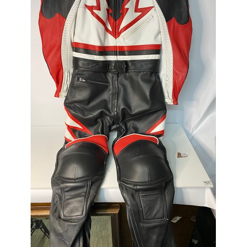 191 - One piece leather Motorcycle suit size XS