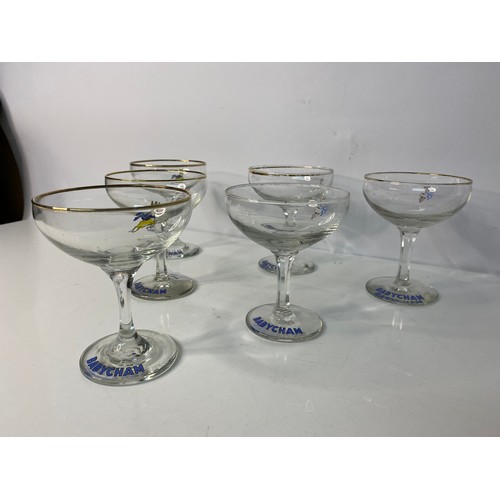 198 - Set of 6 x Babysham glasses.