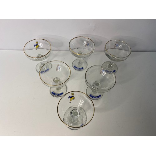 198 - Set of 6 x Babysham glasses.