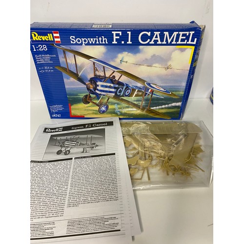 211 - 2 x model planes from Revell, McDonnell Douglas F-101B Voodoo and Sopwith F.1 Camel