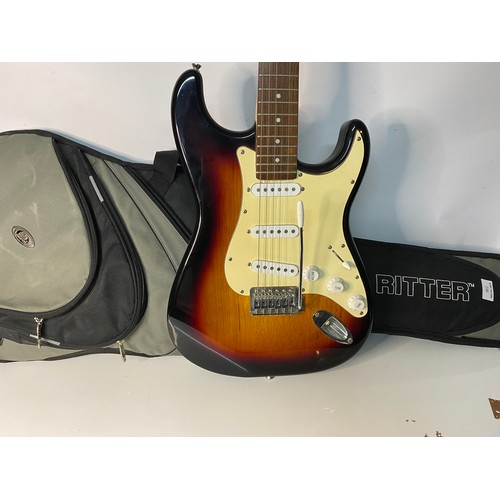 230 - Cruiser by Crafter electric guitar in sunburst with Ritter soft carry case