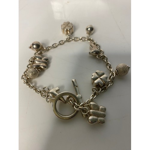 297 - Milor Italian 925 silver charm bracelet