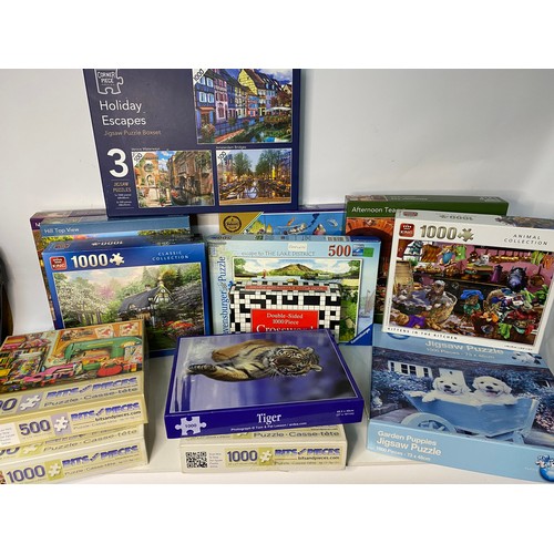 282 - Large assortment of Jigsaws