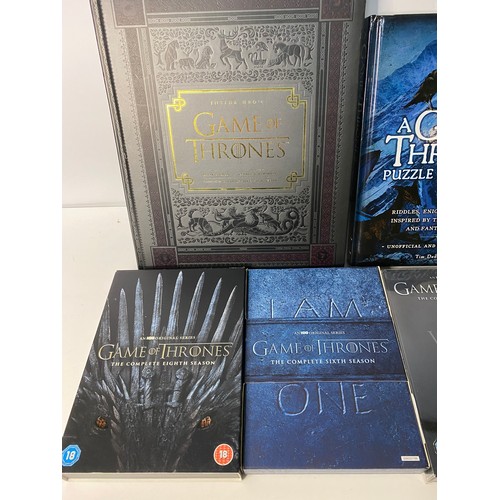 325 - Game of Thrones season 1-8 DVD's plus 2 Game of Thrones books.