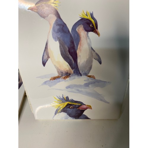 286 - Box of Penguin wall tiles.