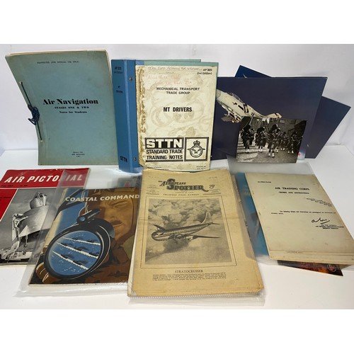 16 - Box of military ephemera including photos, MT drivers manual, booklets etc