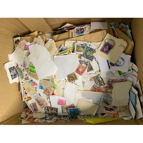 73 - Large collection of old stamps.