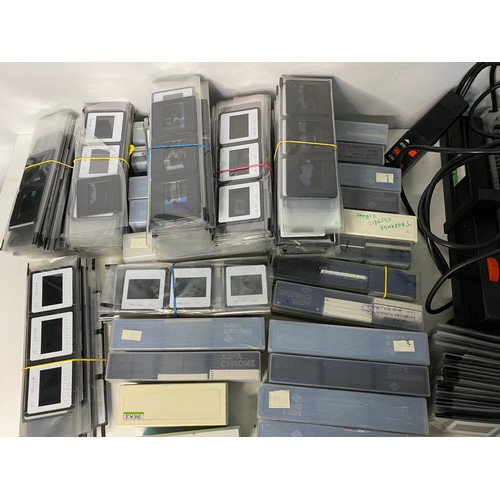 80 - Large collection of 35mm slides with projector.