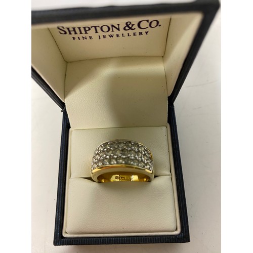 95 - 18 ct gold plated ring size P