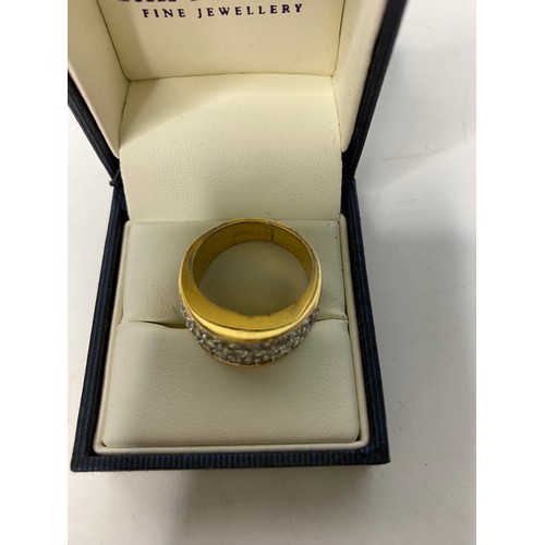 95 - 18 ct gold plated ring size P