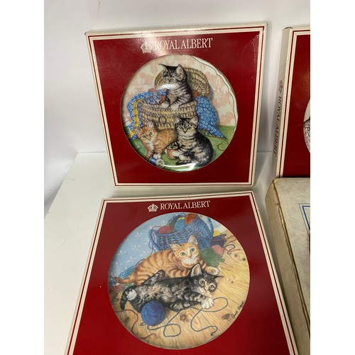 407 - 5 Plates from the Cute Cat collection from Royal Albert, The Flower Shop plate from Royal Doulton, S... 