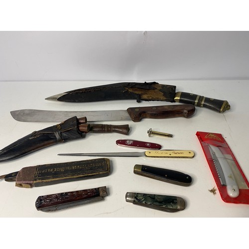 57 - Collection of knives, daggers, penknives etc