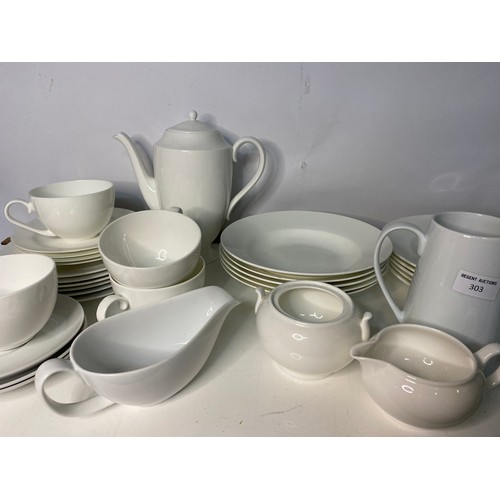 303 - 40 pieces of vintage White Porcelain from Royal Worcester, M & S and others