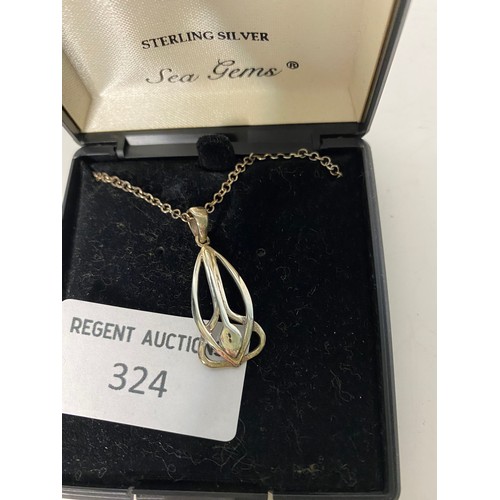 324 - Mackintosh sterling silver boxed necklace