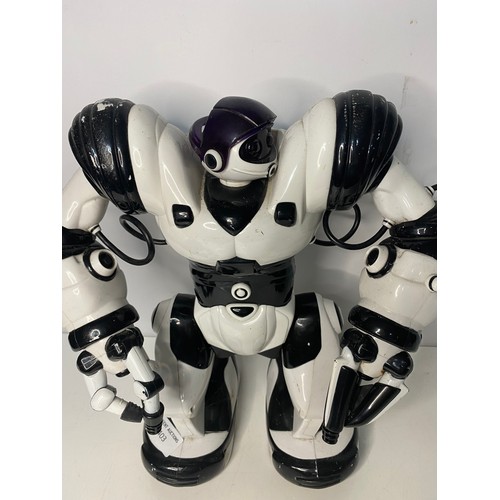 403 - WowWee 2004 Robosapien 14 inch remote control robot toy, no remote.