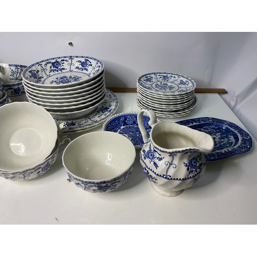 319 - An assortment of Johnson Bros 'Indies' blue and white dinnerware