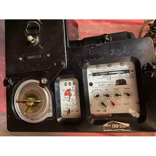 363 - 5 x Smiths coin operated electric meter, removed in February and fully working when removed.