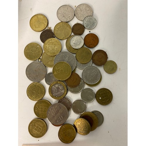 384 - Assortment of old coins and banknotes.