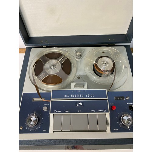 392 - His Masters Voice reel to reel tape recorder/player