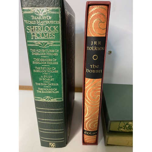 423 - 3 x Folio books and a Sherlock Holmes book