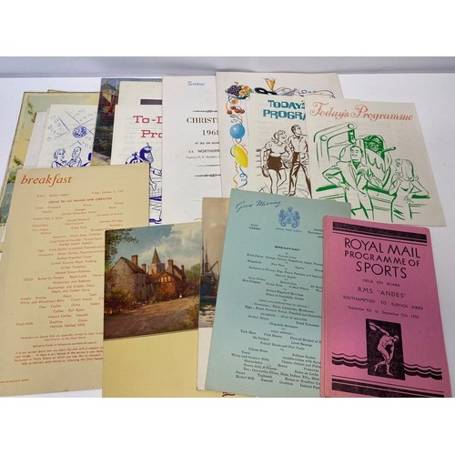 8 - Collection of Cunard White Star Line ephemera.