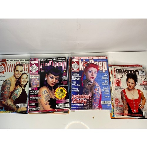 64 - Collection of tattoo magazines from Tattoo and Skin deep.