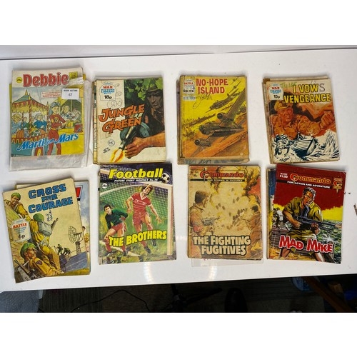 67 - Collection of Pocket size edition comics from Commando, Battle, Beano, War Picture Library and other... 