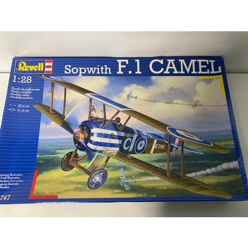 211 - 2 x model planes from Revell, McDonnell Douglas F-101B Voodoo and Sopwith F.1 Camel