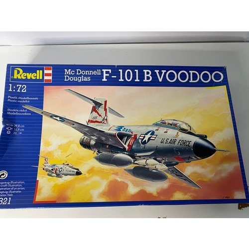 211 - 2 x model planes from Revell, McDonnell Douglas F-101B Voodoo and Sopwith F.1 Camel