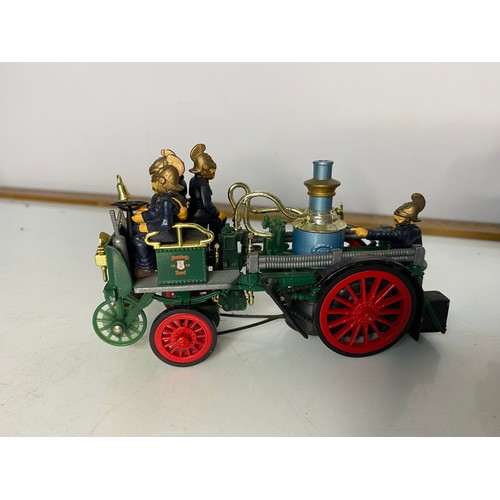 625 - 3 x Corgi vintage Glory Steam Wagons, a Lledo Burrell Road Roller, a Matchbox Busch Fire Engine and ... 