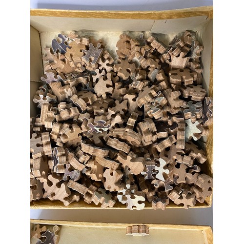 680 - 2 x vintage wooden Jigsaws from the 1940's. One produced by British India Steam Navigation Co Ltd.